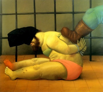 Fernando Botero Painting - Abu Ghraib 60 Fernando Botero